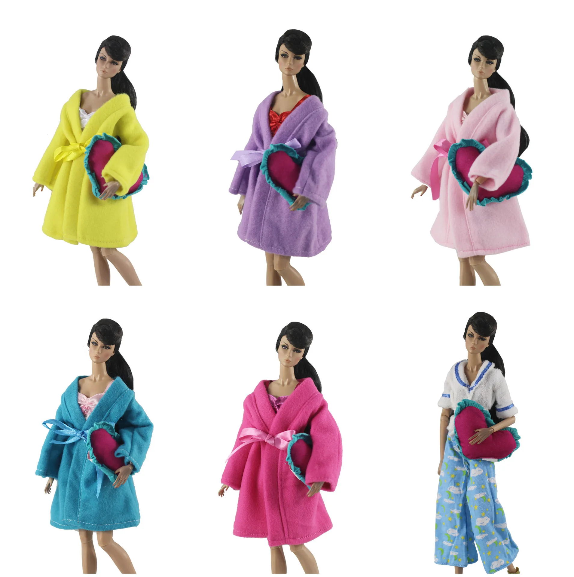 

30 Cm 6 Min Dressing Doll Fr Peach Soldier Supermodel Candy Color Robe Underwear Pillow Changing Suit