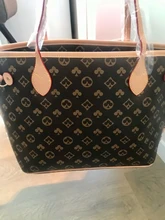 Bolso de compras Retro de gran capacidad para mujer, bolsa de mano de gran capacidad, de hombro, con imagen, de diseñador de lujo, Louis