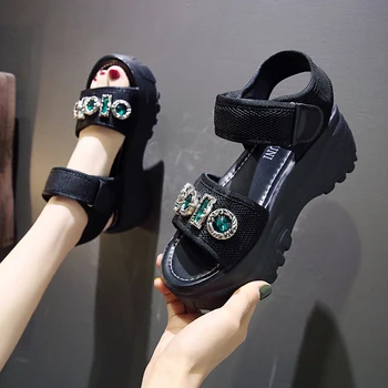 

Clogs With Heel 2020 Sandals Comfort Shoes For Women Muffins shoe Med Summer Heels Womens Wedges Suit Female Beige Thick