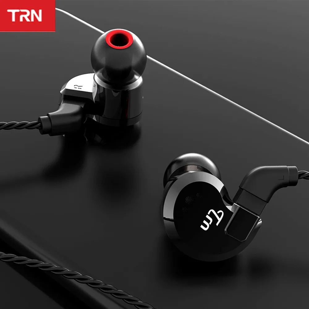 TRN V80 2DD 2BA гибридные наушники вкладыши Hi Fi Monito спортивные для бега гарнитура со