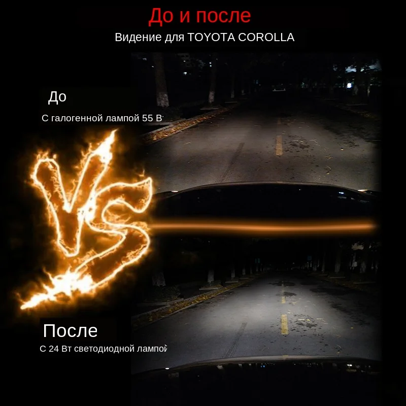 CNSUNNYLIGHT Slim LED Car Headlight Bulbs H8 H11 9005 9006 24Wpair 2400Lm White 6000K All in One 12V Auto Lights Plug and Play (5)