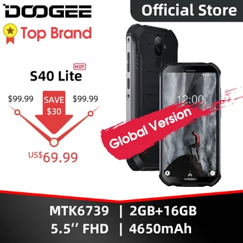 Перейти на Алиэкспресс и купить DOOGEE S40 Lite смартфон с 5,5-дюймовым дисплеем, четырёхъядерным процессором, ОЗУ 2 Гб, ПЗУ 16 Гб, 4650 мАч