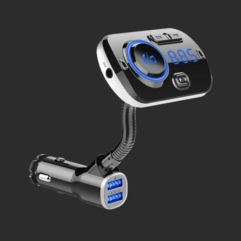 Автомобильный 1 шт. Mp3 Bluetooth плеер двойной USB быстрая зарядка давление 12-24 В без потерь музыка навигация голосовая поддержка MP3