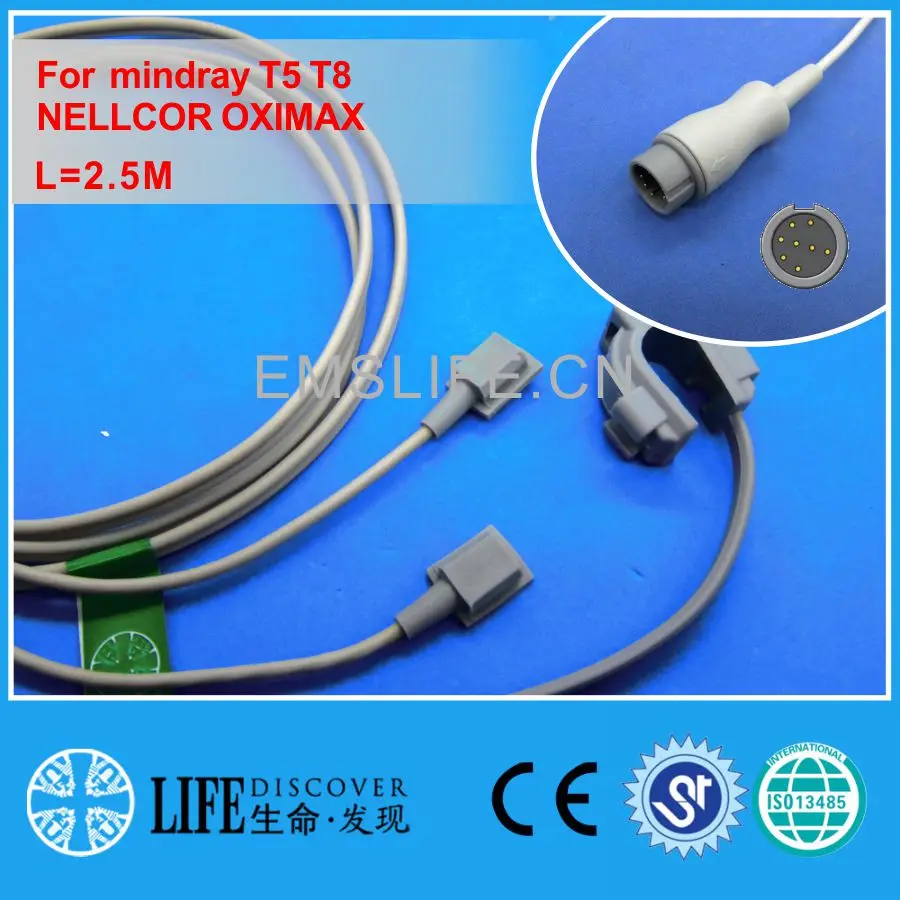 

Long cable multifunctional Y style spo2 sensor for mindray T5 T8 NELLCOR OXIMAX patient monitor
