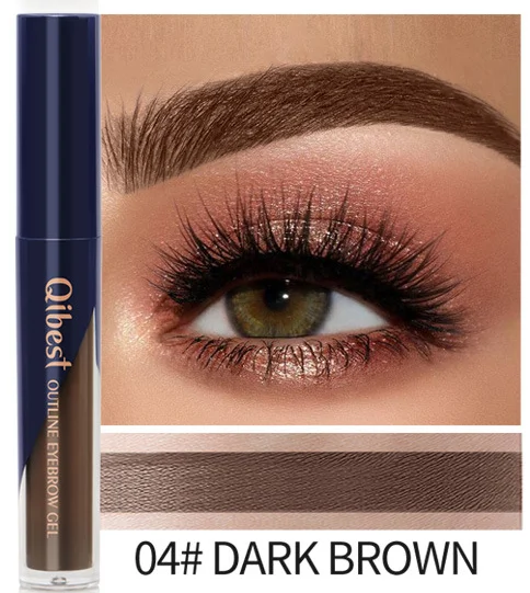 DARK BROWN Трехмерный густой стойкий гель для бровей Для водонепроницаемого макияжа бровей - Цвет: DARK BROWN