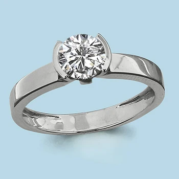 

Ring AQUAMARINE with cubic zirconia, silver 925