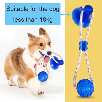 Multifunction Pet Molar Bite Dog Toys Rubber Chew Ball Cleaning Teeth Safe Elasticity TPR Soft