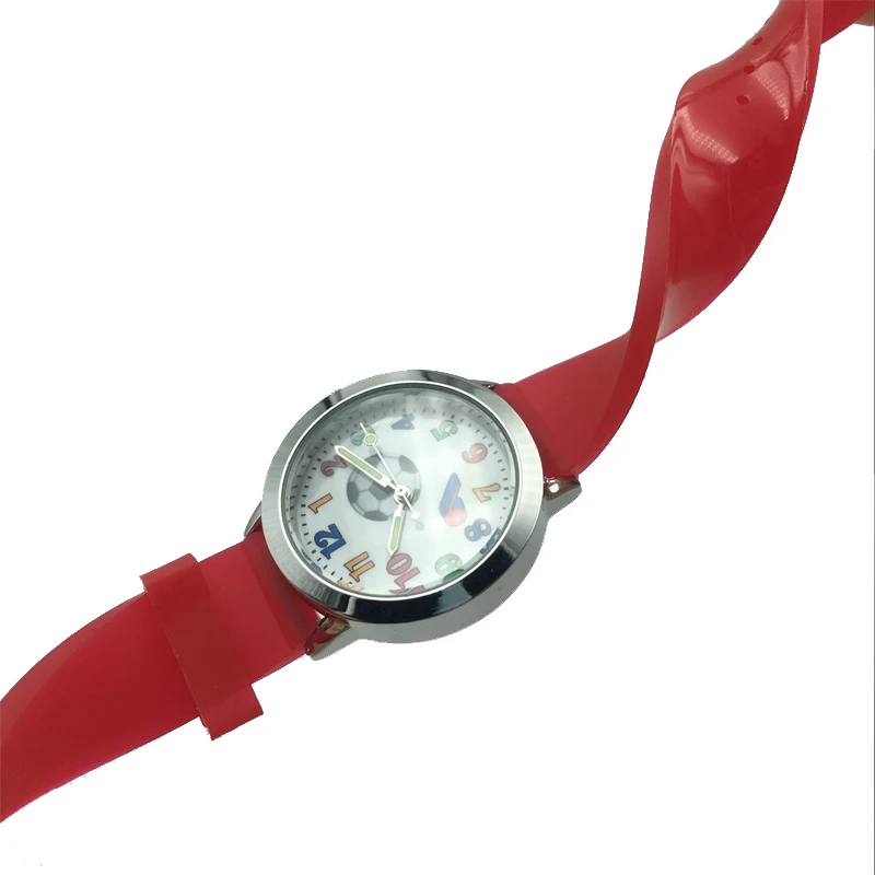 hot free drop shipping new 2020 hot fashion kids watches jelly silicone football watch girl students wristwatches (28)