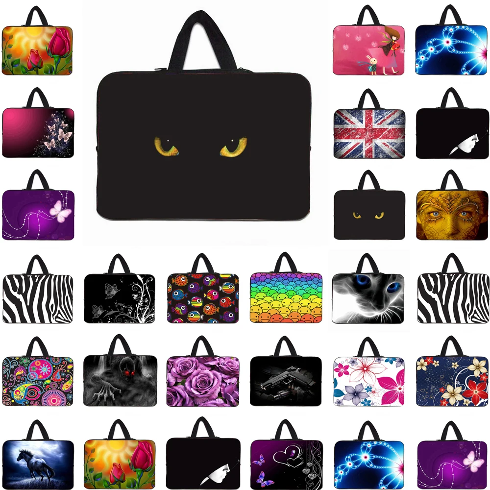 Funda Portatil 15,6 Bolsas неопреновый скрытый руль 10 12 13 14 15 17 дюймов ноутбук сумка для переноски Chromebook PC чехол