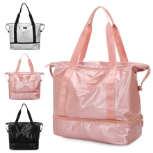 

Travel Bag High Capacity Organizer Carry On Luggage For Woman’s Waterproof Bags For Women Weekend Fitness Shoulder Pack