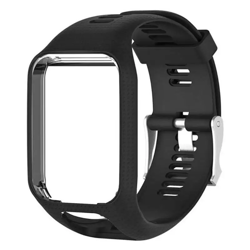 Черный Силиконовый сменный Браслет ремешок для TomTom Runner 2 3 Спортивные часы Tom 2 3 серии мягкий смарт-браслет - Цвет ремешка: Черный