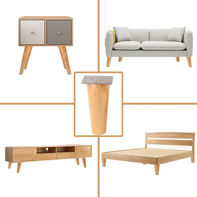 Diy Eiche Solide Holz Mobel Beine Sofa Fuss Tilt Kaffee Tisch Beine Schrank Mobel Fuss Ebene Fuss Bett Riser Mit Schrauben Furniture Accessories Aliexpress