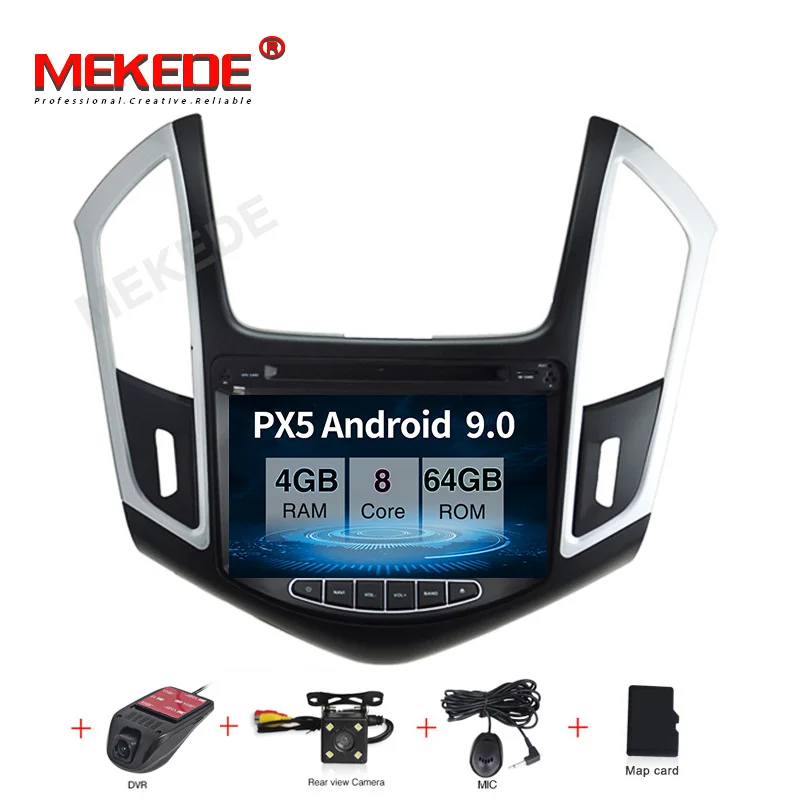 Android9.0 автомобильный dvd для Chevrolet Cruze 2013 gps навигация Радио Видео Стерео мультимедийный плеер Восьмиядерный ips экран - Цвет: PX5