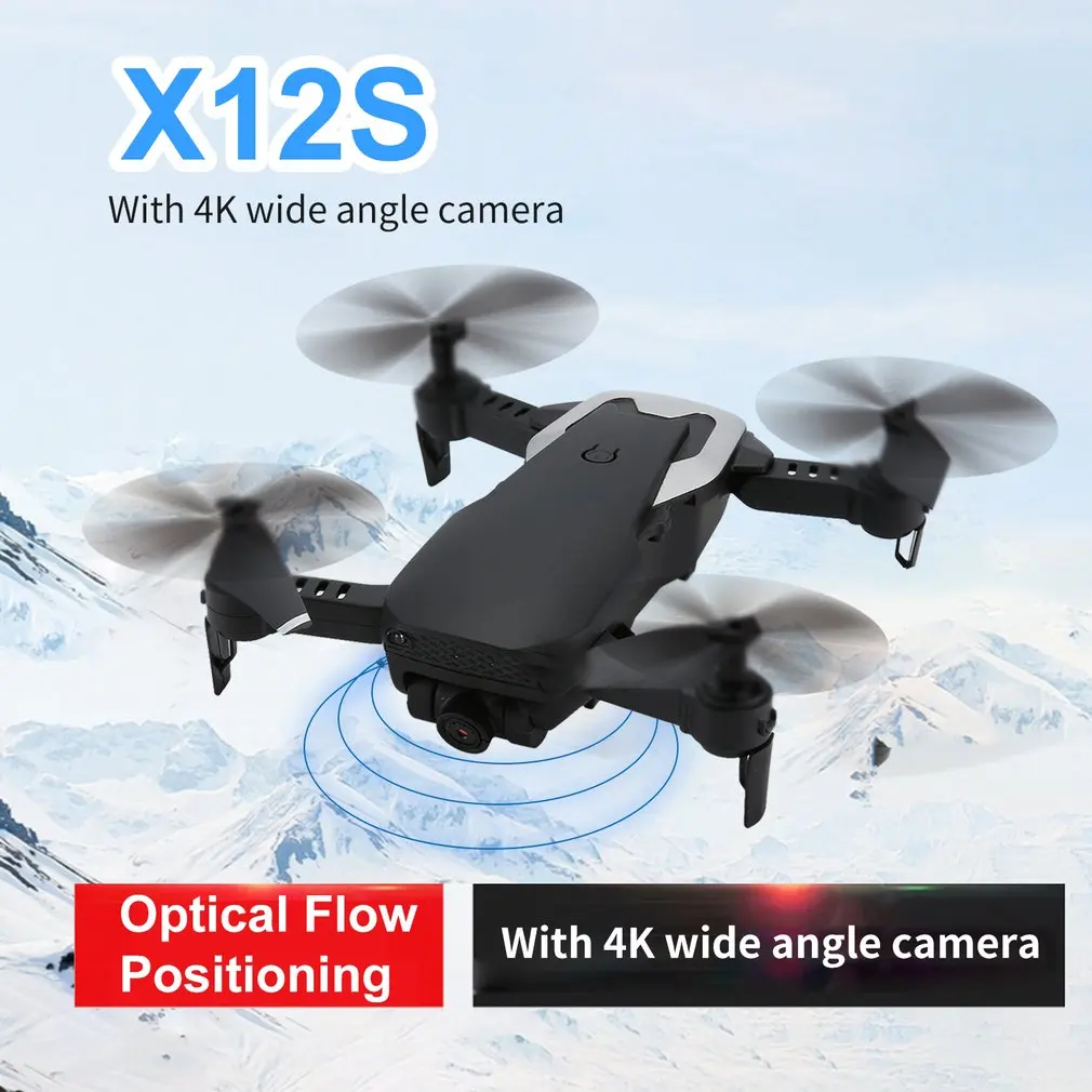 X12S WiFi FPV RC Дрон с 4K HD Двойная камера 4 оси оптического потока RC Квадрокоптер для игрушек ребенок высота удержания RC вертолет