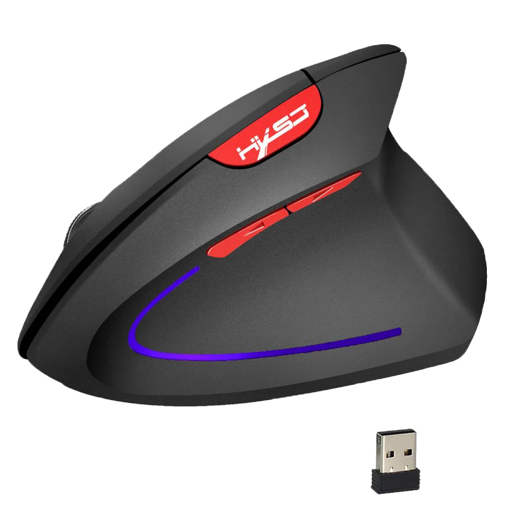 Ergonomics Vertical Gaming Wired Mouse 6 Buttons 2400 DPI Optical RGB Wireless Right Hand Mice For PC Laptop Computer Mouse