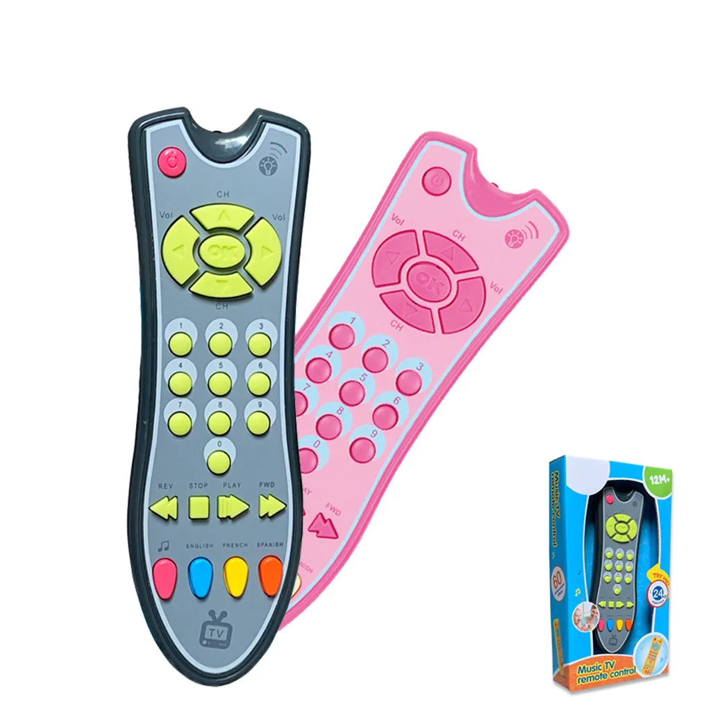 Juguete Musical de TV con Control remoto para niños, simulación de luz y sonido, juguete de televisión, aprendizaje Musical educativo para edades tempranas