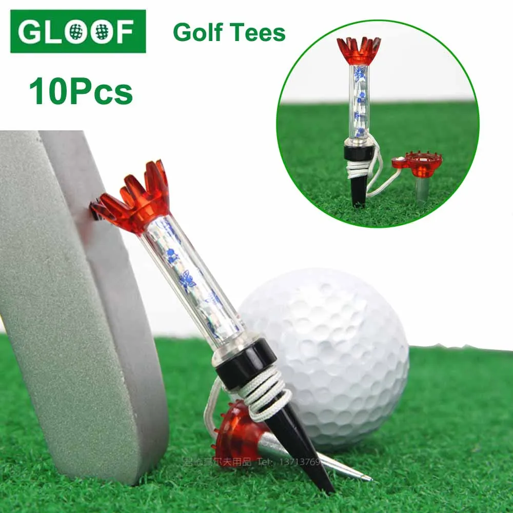

10Pcs Golf Holder 80mm Golf Tees Magnetic Reusable Value Flexible Magnet Tee Lift Step for Men Women Practice Training Set