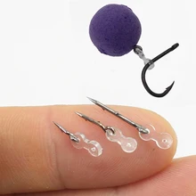Metal Bait Spike Carp Fishing Accessories Bait Sting Boilies Pin with Clear Rubber Corn Ronnie Hair Rig Carp Feeder Tackle
