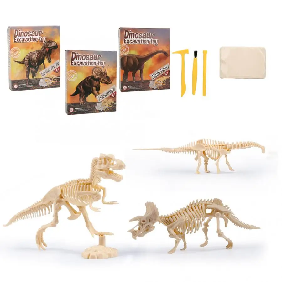 

DIY Dinosaur Excavation Toys Children Dinosaur Excavation Toy Model Simulation Dinosaurs Collection Kid Kids Learning Toys