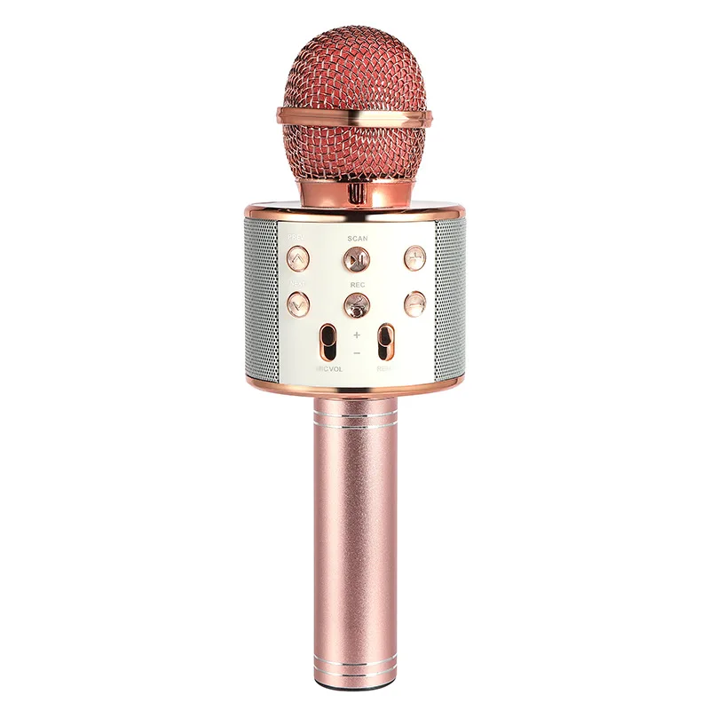 

Ws858 Microphone Stereo Mobile Phone Microphone Karaoke Handheld Wireless Bluetooth Condenser Microphone Live Microphones Audio