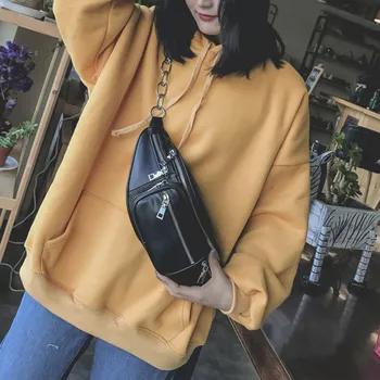 

Unisex Leather Crossbody Bags Fashion High-capacity Shoulder Chest Bag Simple Leisure Chian Single Shoulder Messenger Bags