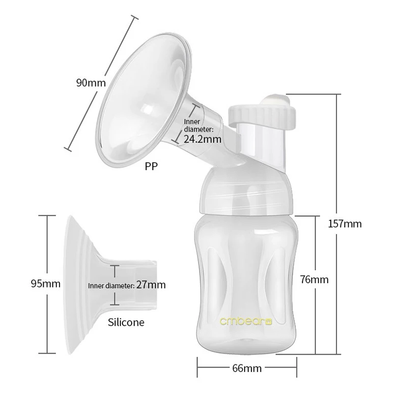 New upgrade Cmbear Double/single Electric Breast Pump Powerful Suction Silent Breast Feeding infantil USB breast pumps with LED electric breast pump