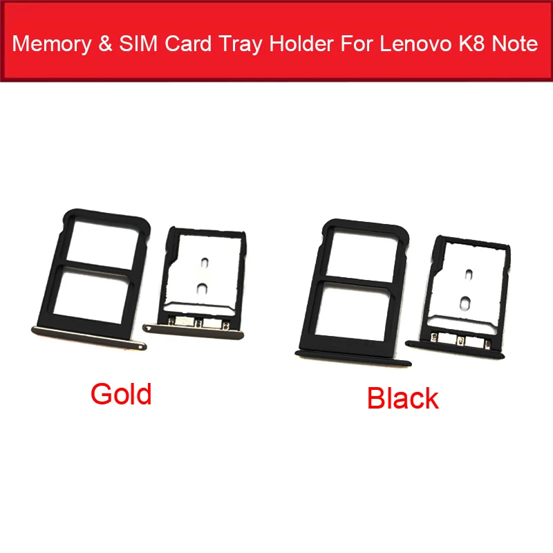 Держатель лотка для карт памяти и sim-карты для lenovo K8 Note XT1902-3 устройство для чтения sim-карт со слотом адаптер запасные части
