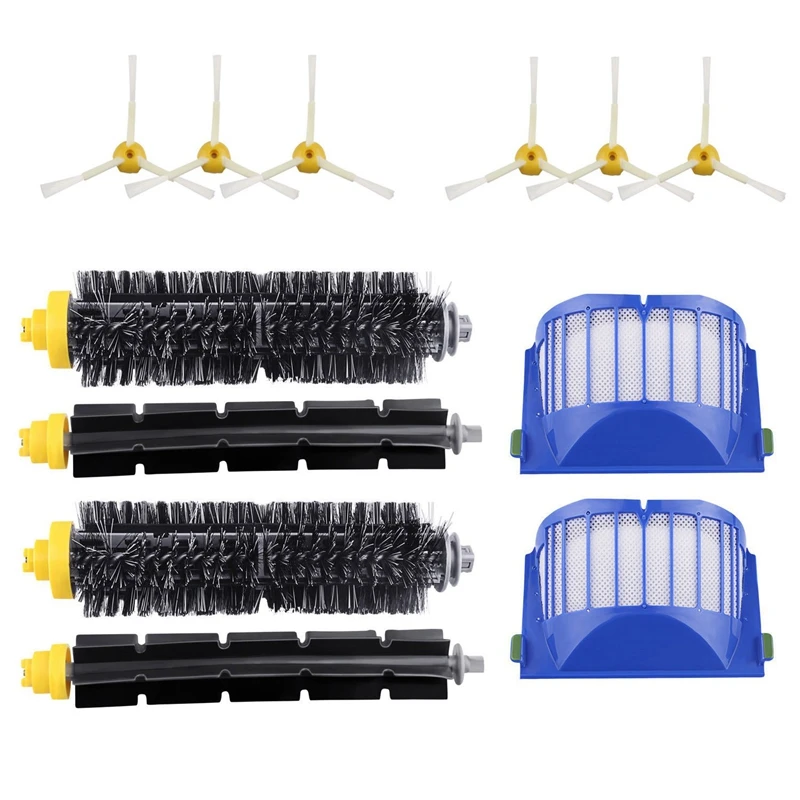 

Hepa Filter + Main Brush + Side Brush for Irobot Roomba 600 Series 620 630 650 660 Replacment Accessory