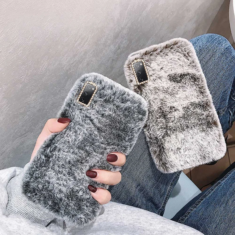 

Case For Samsung Galaxy S20 FE Fluffy Rabbit Plush Silicone Soft Back Cover For Samsung S20 FE 5G S20 Lite S20 Fan Edition Cases
