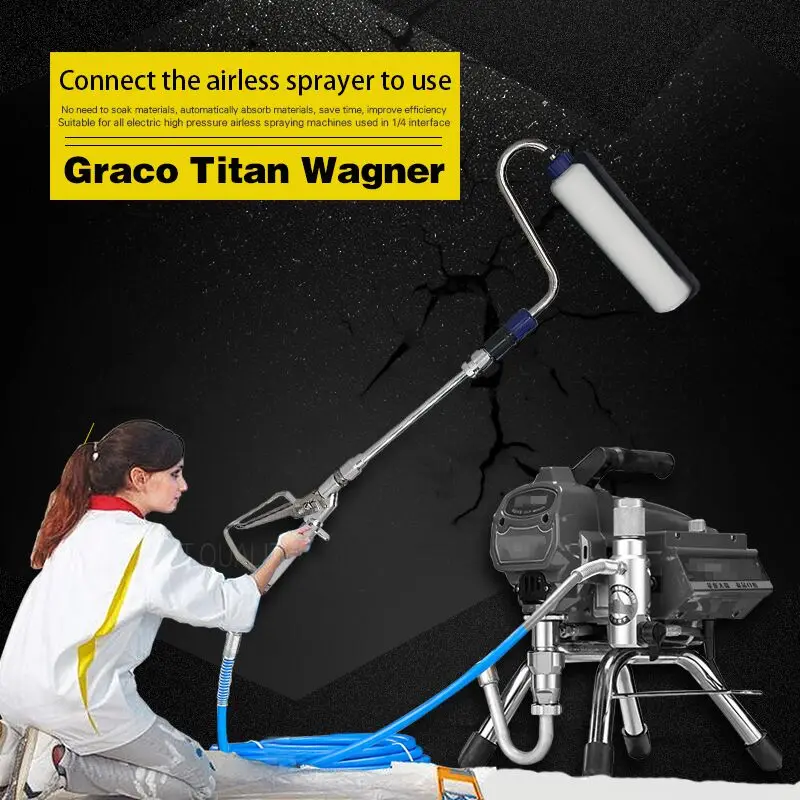 Airless Paint Roller With 30cm Spray Extension Suitable For Finish Coats In Furnished Spaces Airless Accessories Paint Tools Spray Guns Aliexpress