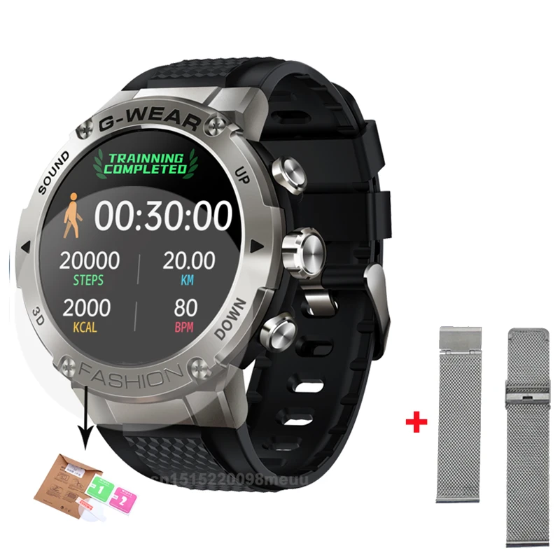 Sports Smart Watch Men BT Phone Call Customize Watch Faces Music Fitness Tracker Super Long Standby Smartwatch Android IOS K28H 