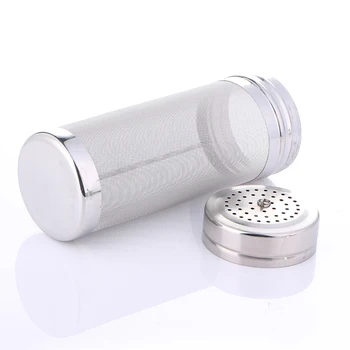 

1*Beer Filter 30*7cm Silver Stainless Steel Zinc Mesh Beer Filter Heat Resistant Hopper Practical New
