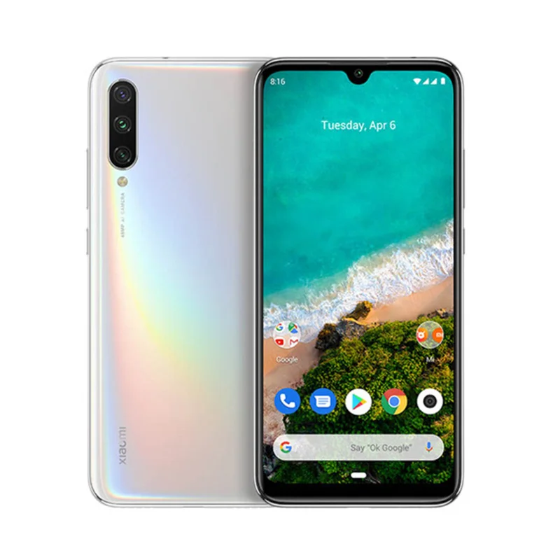 Глобальная версия Xiaomi Mi A3 4 Гб 128 ГБ Android One Восьмиядерный процессор Snapdragon 665 6,08" 48MP+ 32MP камера 4030 мАч смартфон - Цвет: Белый