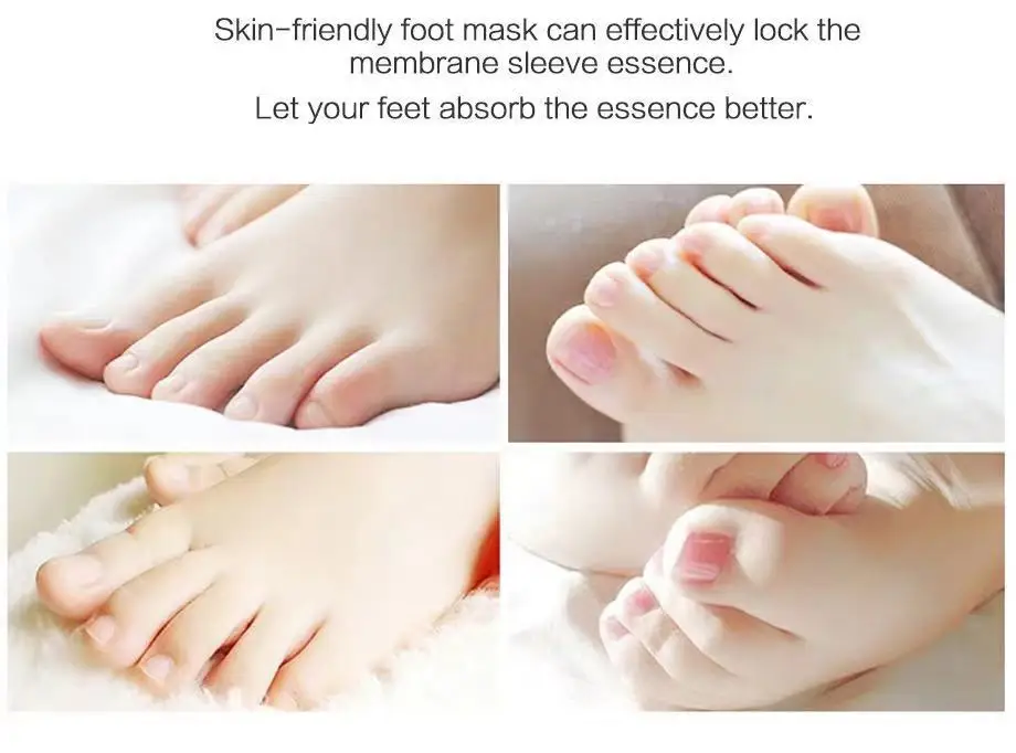 Feet Exfoliating Foot Masks Pedicure Socks Exfoliation Scrub for Feet Mask Remove Dead Skin Heels Foot Peeling Mask For Foot Spa