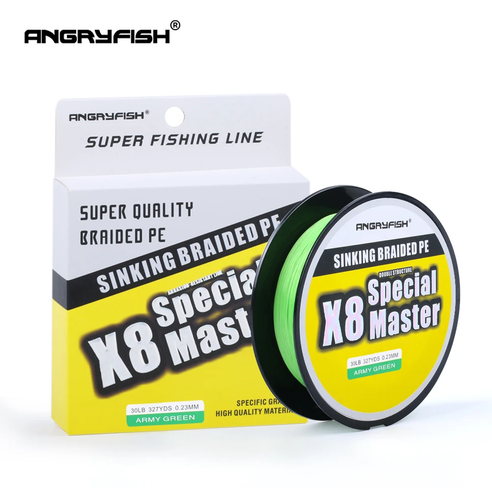 Angryfish x8 300M Master Series 8+1 Fast Sinking Braided Line