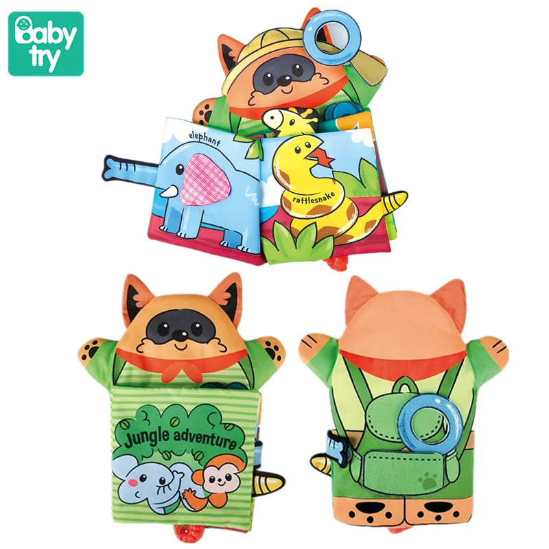 Newborn Hand Puppet Reading Book Gifts Early Learning 3d Animal Soft Cloth Books Baby Toys 0 12 Months Juguetes Bebe 1 A 2 Anos Aliexpress