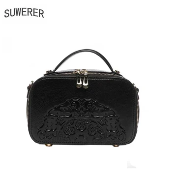 

SUWERER Women Genuine Leather bag real cowhide bag designer bags famous brand women bags 2020 luxury handbags women bags tote