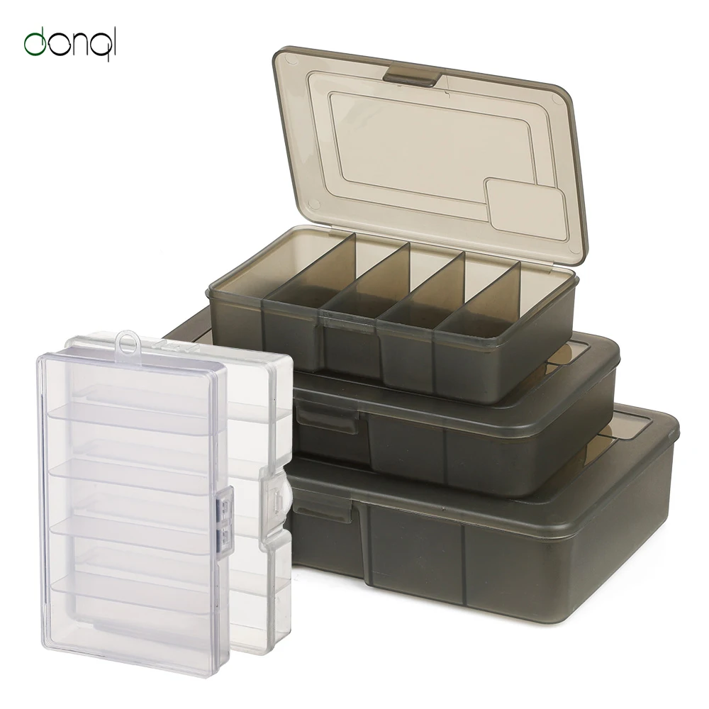 DONQL 5 Compartments Fishing Tackle Box For Fish Lure Hook Fishing Connector Fish Accessories Tool Plastic Storage Fishhook Box