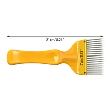 Нержавеющая сталь кроя вилка для меда 21-контактный вертикальный под углом 90 градусов; изогнутая игла для пчеловодства DNJ998