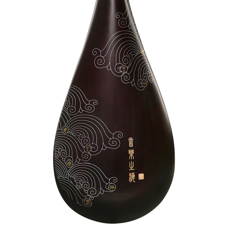 Pipa Musical Instrument Hardwood Bone Flower Sycamore Wood Panel Color Wood Back for Beginner and Professional Player