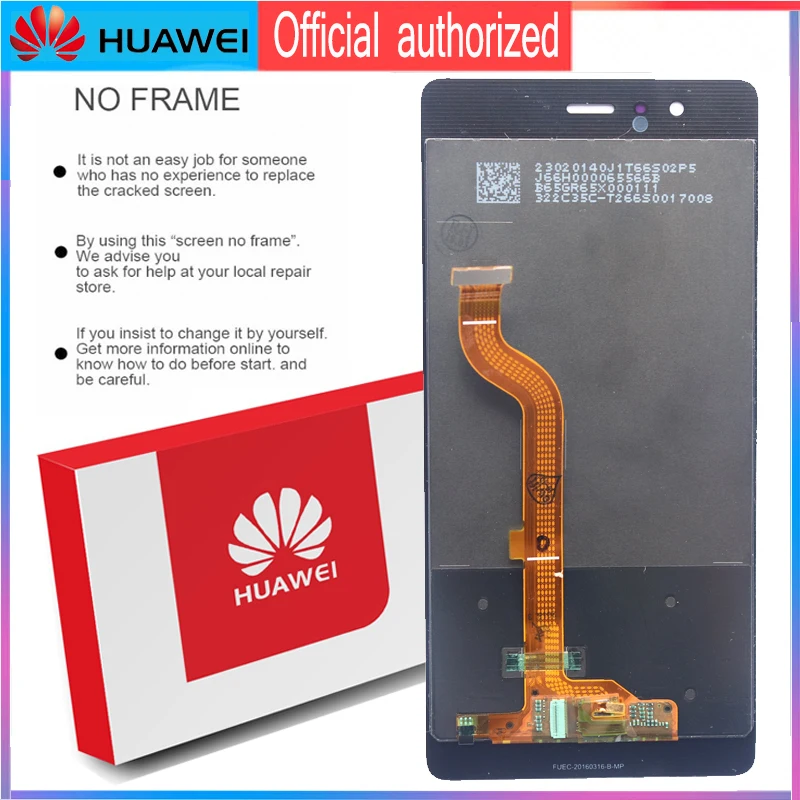 5,2 ''дисплей с рамкой Замена для huawei P9 lcd кодирующий преобразователь сенсорного экрана в сборе P9 EVA-L09 L19 L29