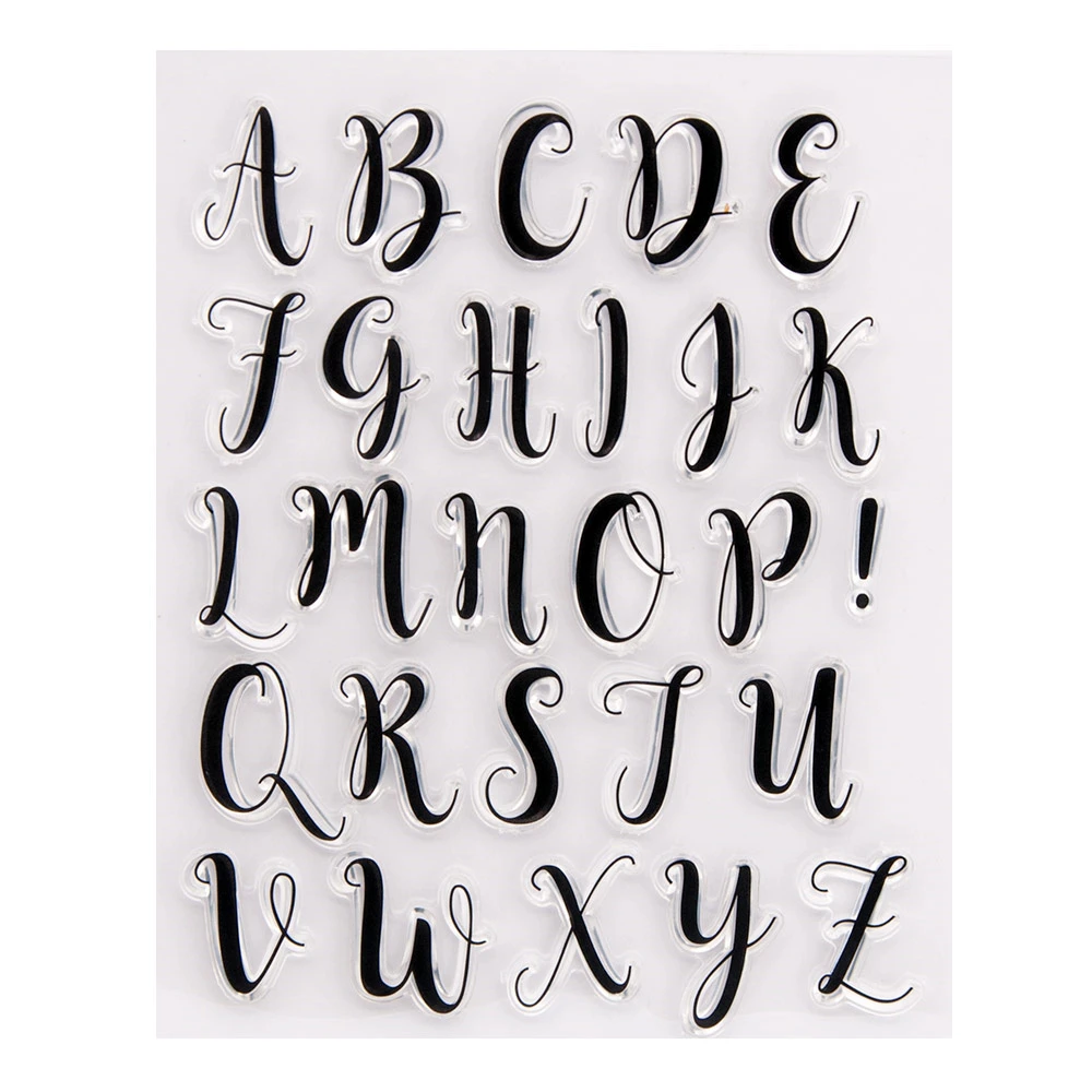 Silicone Clear Stamps CUTTING DIES For Scrapbooking STENSICLS BIG LETTERS DIY PAPER Album Cards MAKING Transparent RUBBER Stamp