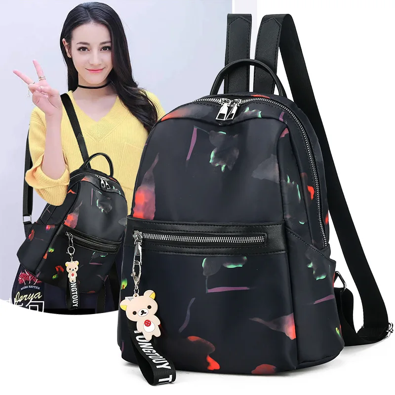 

Backpack Women's Oxford Cloth Backpack Bag 2019 New Style Korean-style Versatile Fashion And Personality Street Fashion Nylon