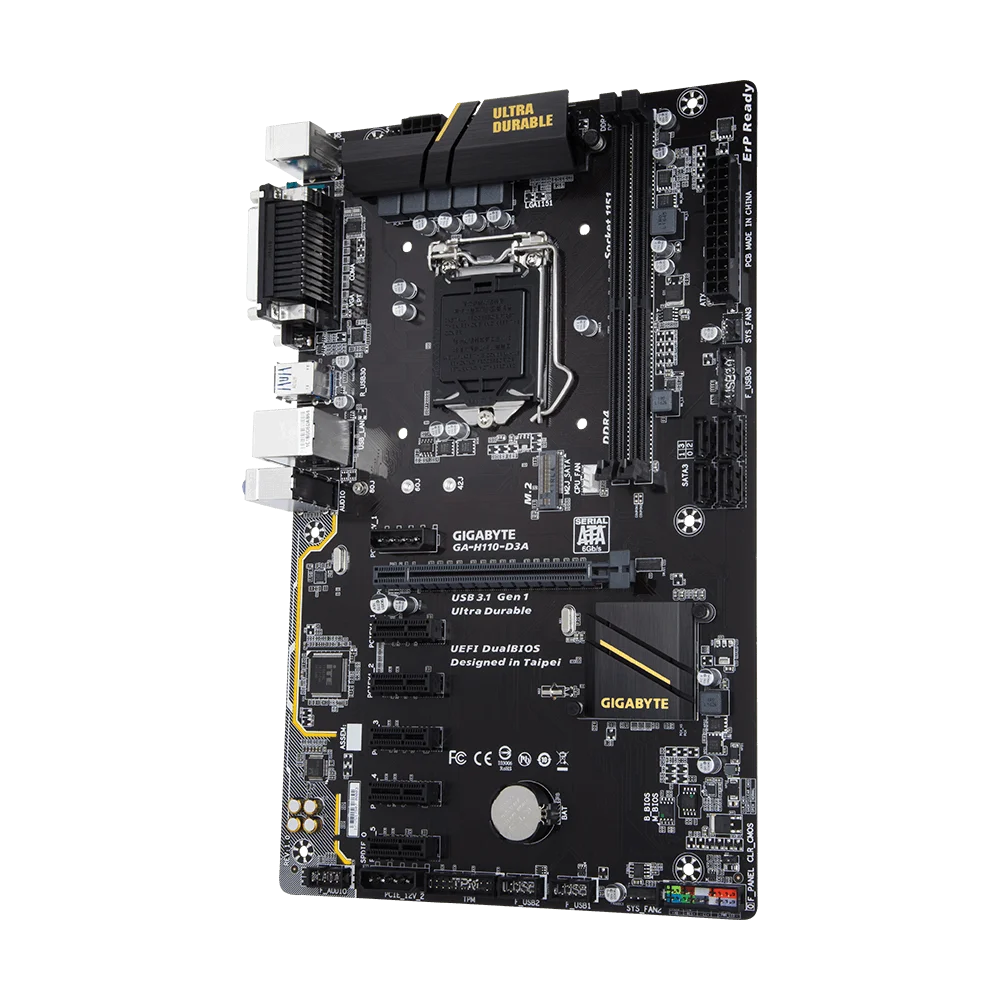 Материнская плата GIGABYTE GA-H110-D3A, LGA 1151, Intel H110, ATX