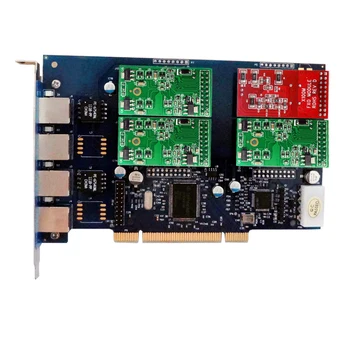 

Asterisk Card Quad Span Analog Asterisk PCI Card tdm410p with 1 FXO + 3 FXS modules,For FreePBX Elastix