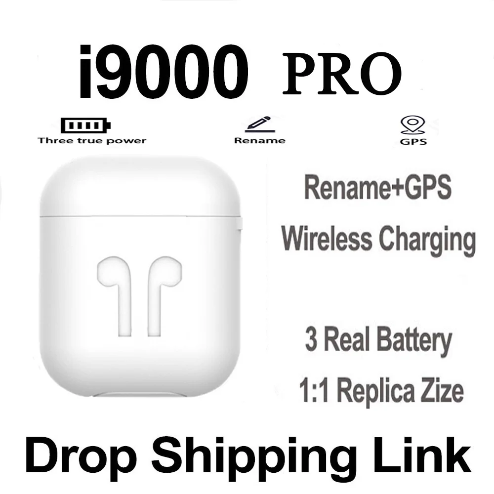 Original i9000 pro wireless bluetooth headset 1:1 in-ear stereo headset sports earplugs ear canal type