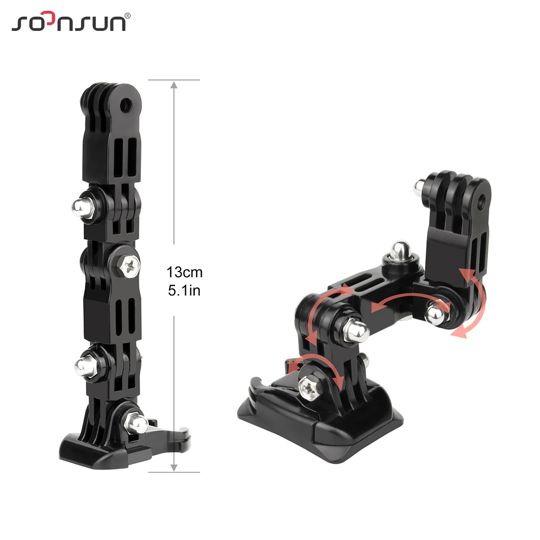 QKOO Sangle De Menton Pour Casque De Moto GoPro Hero 13, 12, 11, 10, 9, 8, 7, 6, 5, 4, Session, 3+, 3, 2, 1, Hero (2018), DJI Osmo Action, AKASO, SJCAM, Caméras D'action