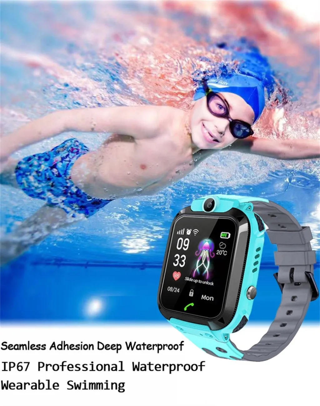 Водонепроницаемые Детские Смарт-часы с сенсорным экраном SOS Antil-lost Smartwatch Детские 2G sim-карты часы трекер местоположения вызова Smartwatch