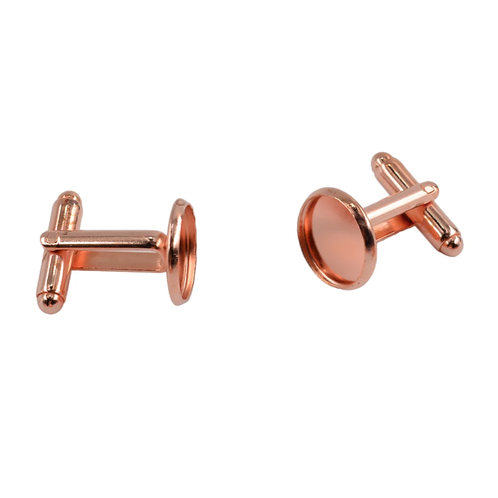 10 pcs Antiqued Bronze Black Gold 12mm Round Blank Settings Cuff Links Findings DIY Projects