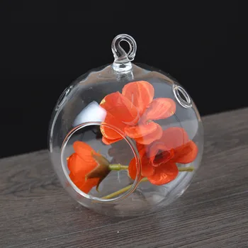 

120pcs/pack Diameter=8cm Hanging Glass Terrarium Vase Home Decoration Glass Vase Wedding Decoration Glass Pendant